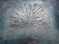 Modestas Malinauskas, „Sidabrinis jausmas“, 2018, 70 x 90, autorinė technika, drobė